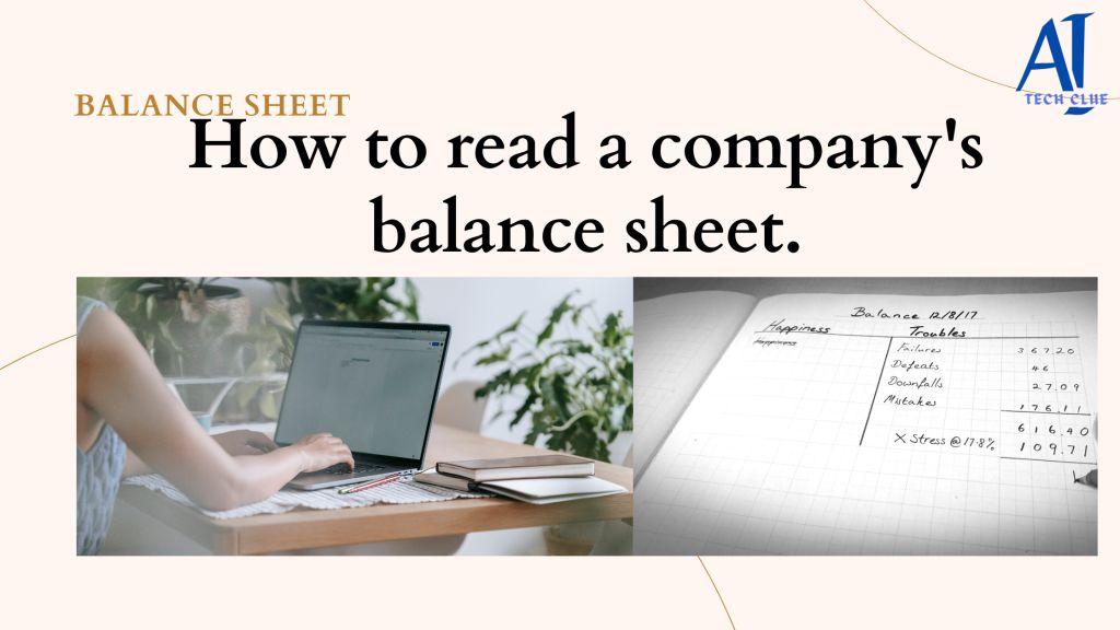 Read a Company's Balance Sheet